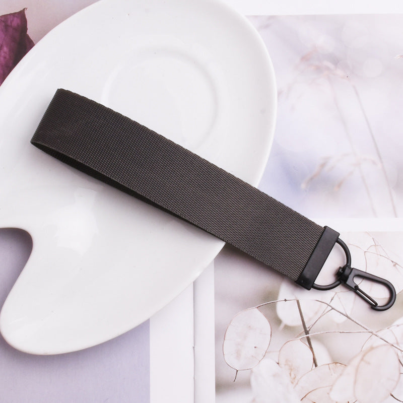 Wholesale Solid Color Nylon Webbing Keychain